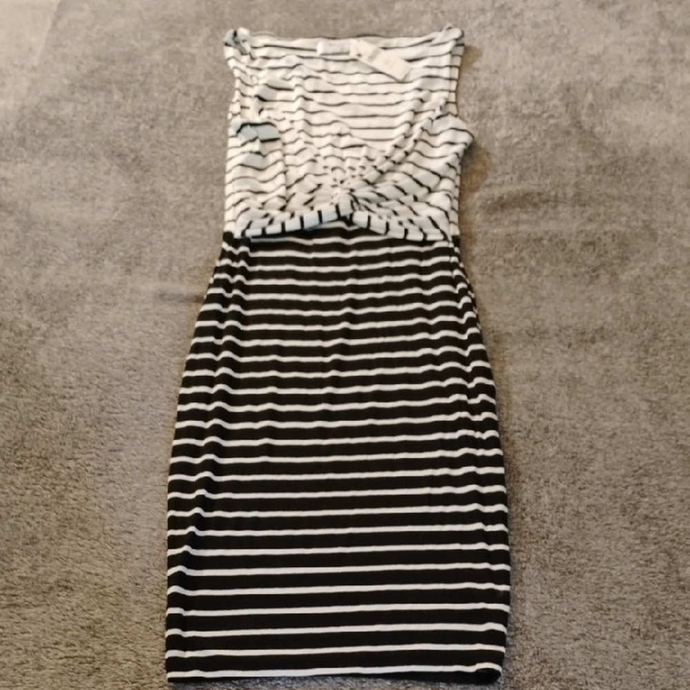 Bailey 44 Anthropologie NWT Ribbed Knit Stripe Dress